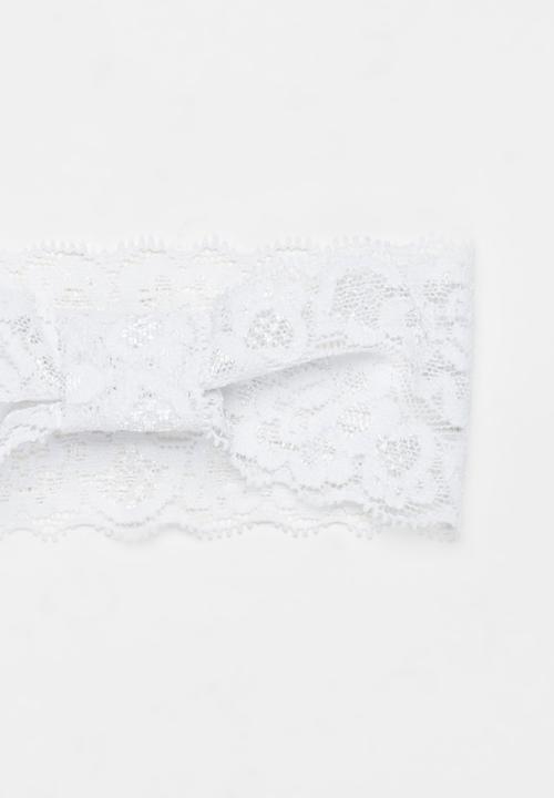 Jewels and Lace - Lace Headband White