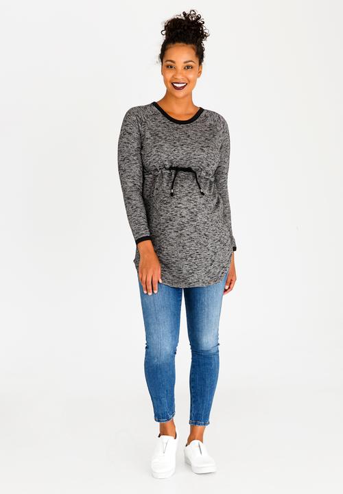 Cherry Melon - Leisure Drawstring Top Black