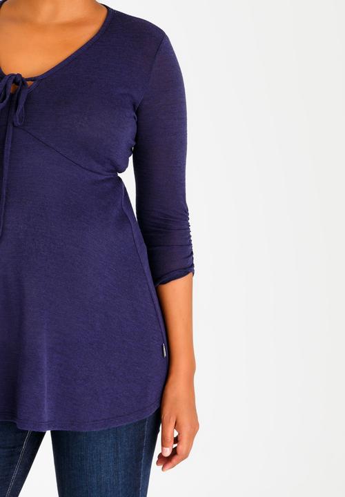 Cherry Melon - V-neck Skater Top Navy