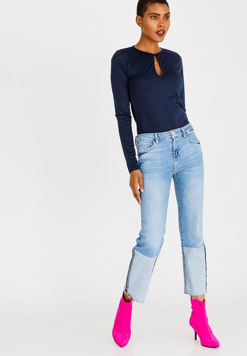 c(inch) - Keyhole Bodysuit Navy