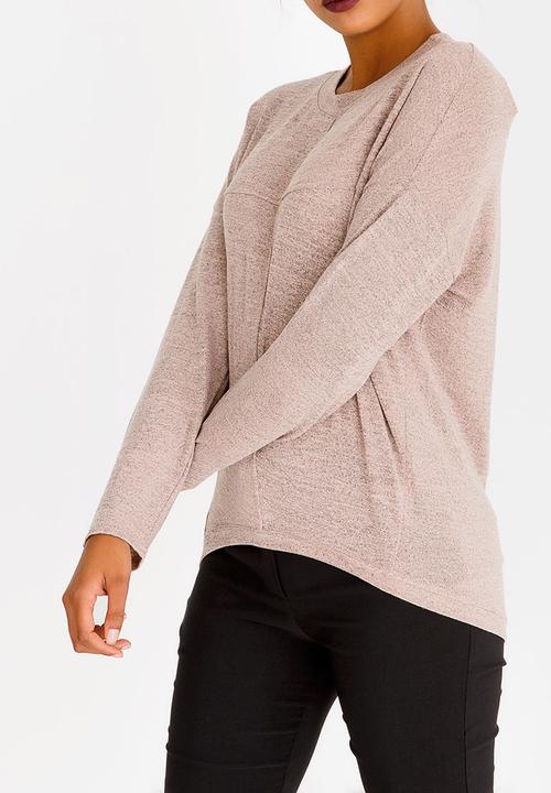 Revenge - Drop Shoulder Top Pale Pink