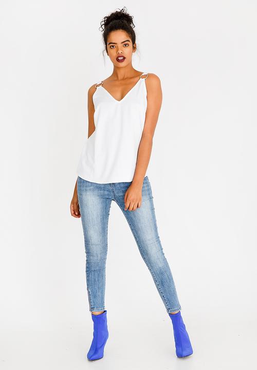 Kate Jordan - Ring Detail Cami White
