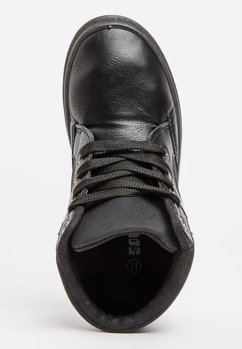 SOVIET - Leith Hi Cut Sneaker Mono Black