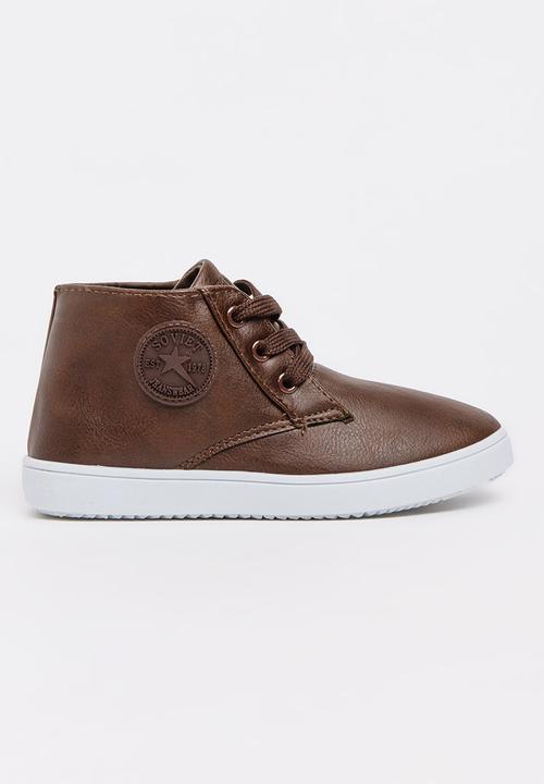 SOVIET - Buffon Hi Cut Sneaker Brown