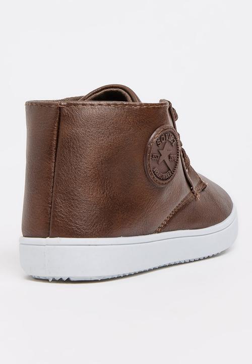 SOVIET - Buffon Hi Cut Sneaker Brown
