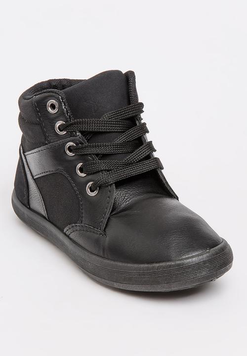 SOVIET - Leith Hi Cut Sneaker Mono Black