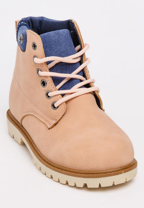 Jumbo - Lace Up Boot Mid Pink