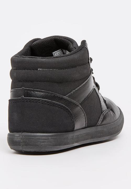 SOVIET - Leith Hi Cut Sneaker Mono Black