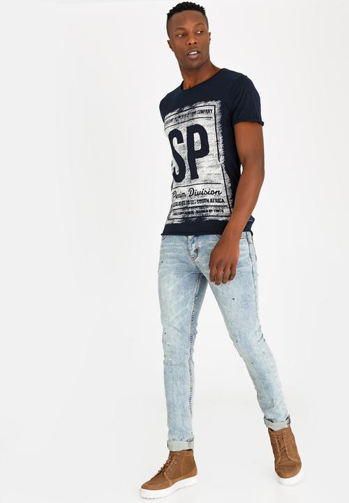 S.P.C.C - Sergeant Flag  Embroidered Tee Navy