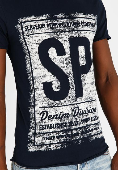 S.P.C.C - Sergeant Flag  Embroidered Tee Navy