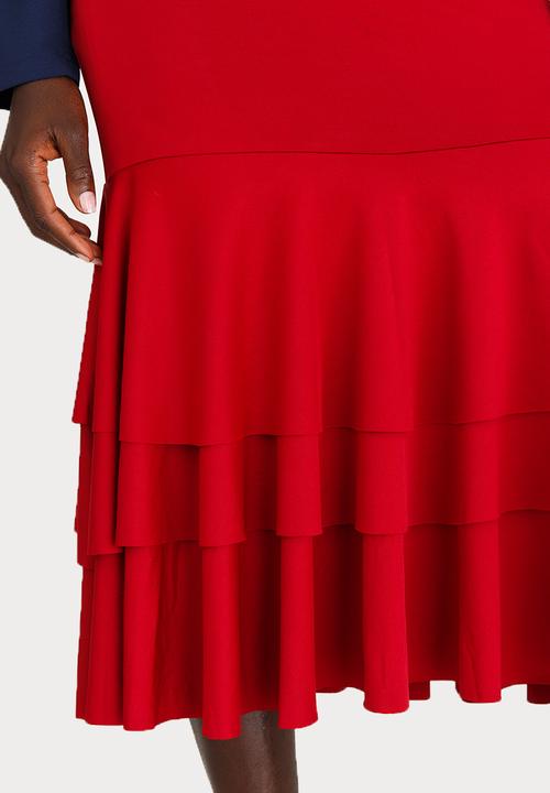 edit - Flamenco Ruffle Skirt Burgundy