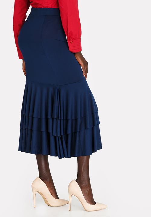 edit - Flamenco Ruffle Skirt Navy
