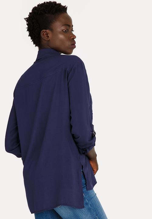 edit - Roll Up Sleeve Shirt Navy