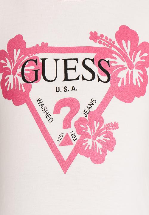 GUESS - Tri 3 Flower Pale Pink Tee