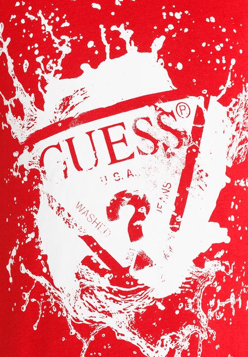 GUESS - Splatter Tee Red