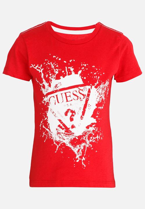 GUESS - Splatter Tee Red