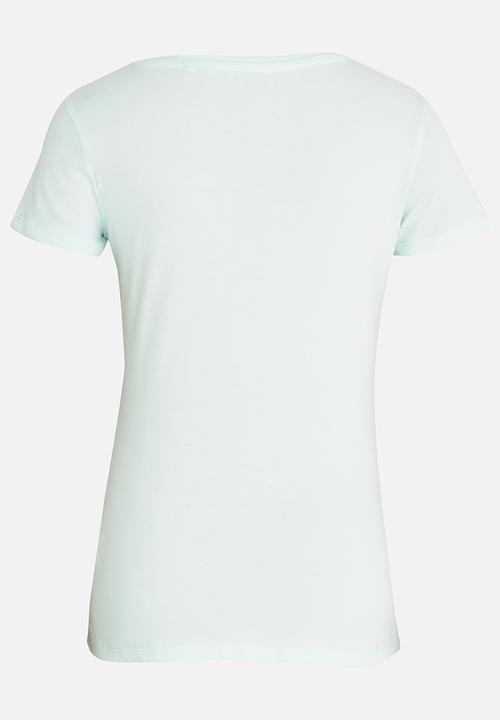 GUESS - Guess Jeans Flower Tee Aqua