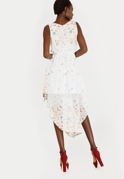 Revenge - High Low Hemline Dress Cream