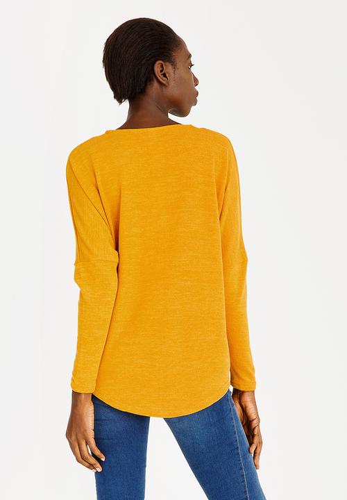 Revenge - Zip Detail Top Yellow
