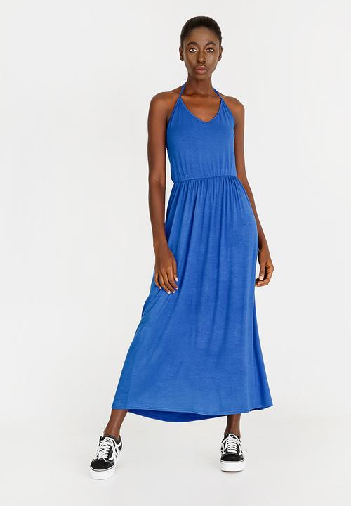 c(inch) - V-neckline Maxi dress Blue