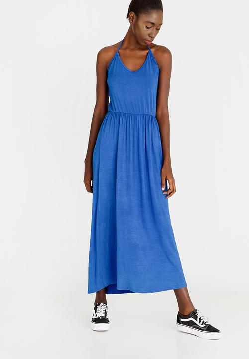 c(inch) - V-neckline Maxi dress Blue