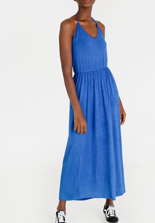c(inch) - V-neckline Maxi dress Blue