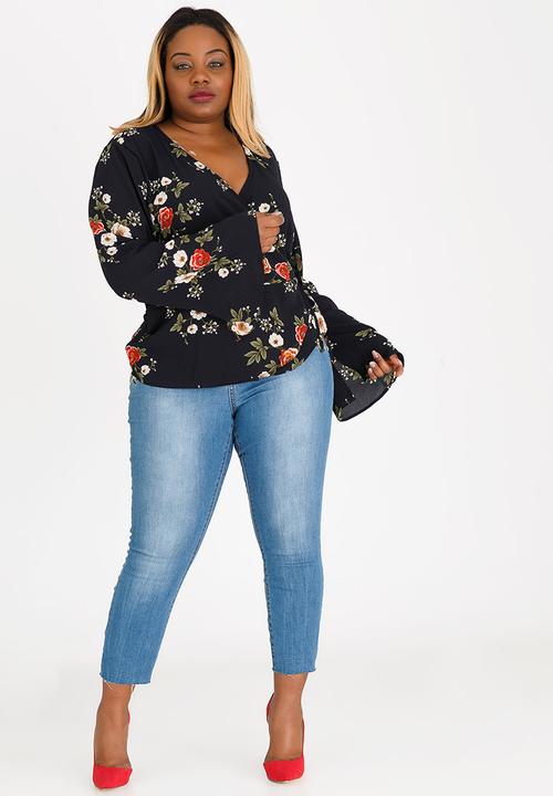 Revenge - Wrap Blouse Navy