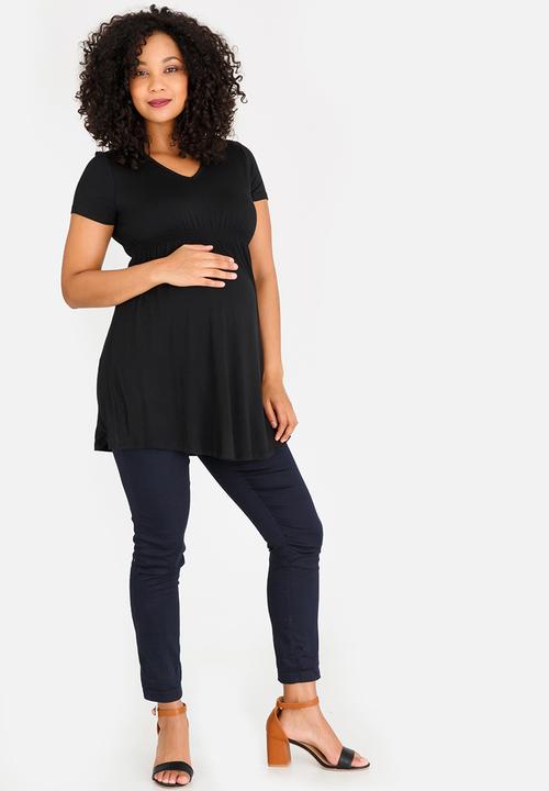 Cherry Melon - Basic Underbust Smock Top Black