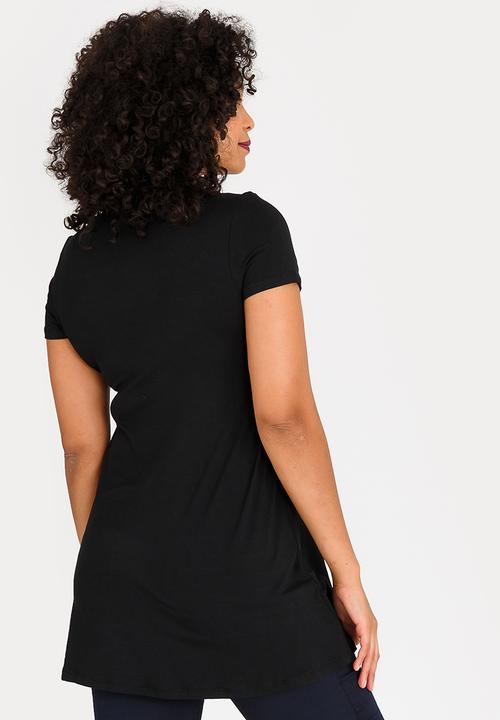 Cherry Melon - Basic Underbust Smock Top Black