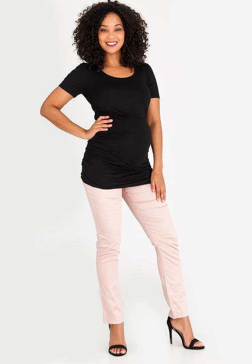 Cherry Melon - Basic Round Neck Tee Black