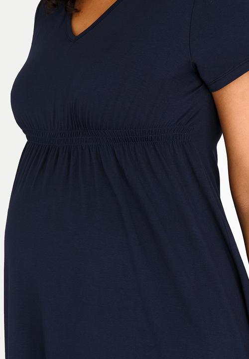 Cherry Melon - Basic Underbust Smock Top Navy