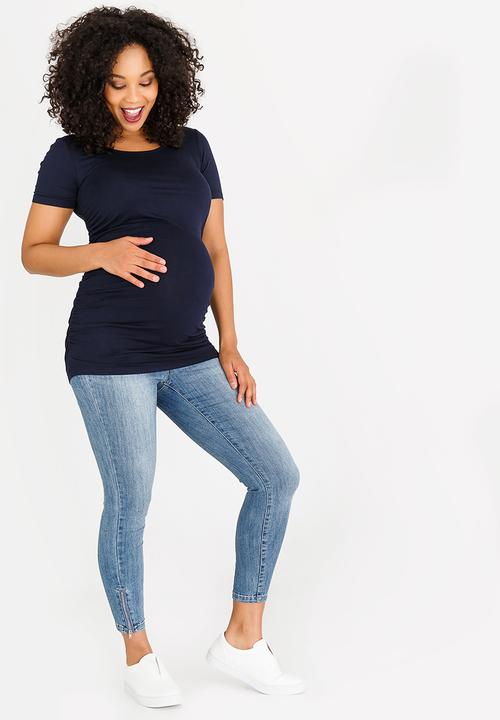 Cherry Melon - Basic Round Neck Tee Navy