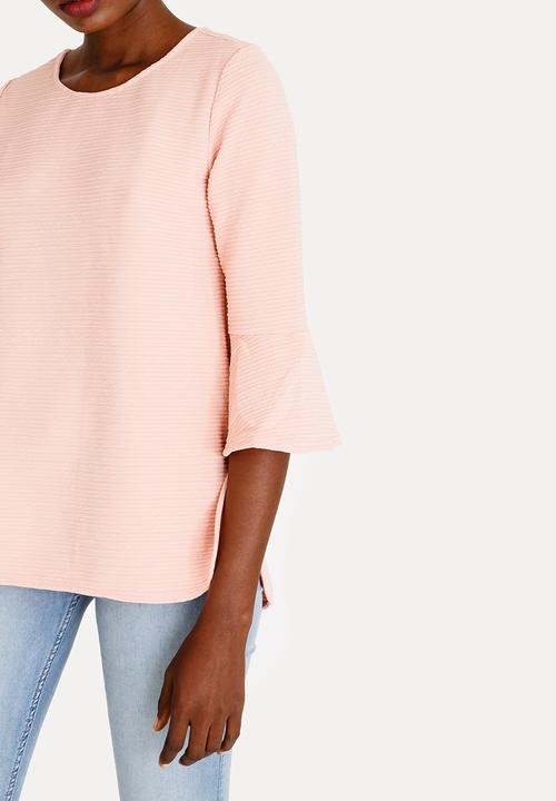 Revenge - Stripe Detail Top Mid Pink