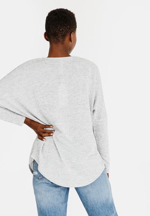 Revenge - Zip Detail Top Grey
