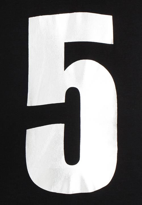 Twin Clothing - Hooded Print Dress Black