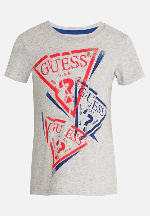 GUESS - 3 Tri Printed Tee Grey