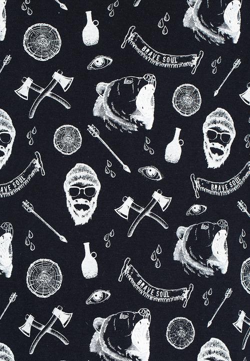 Brave Soul - Crew Neck T-shirt Navy