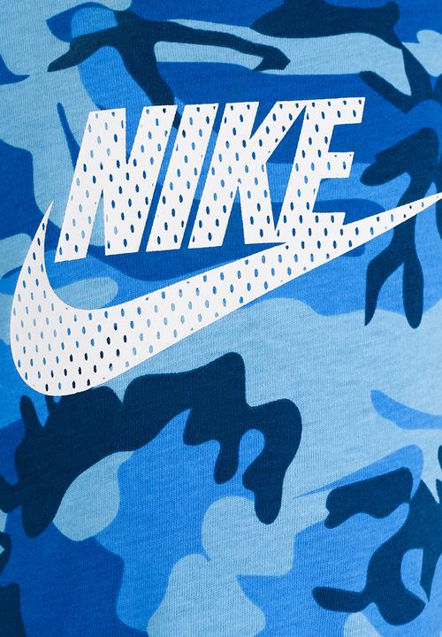 Nike - Nike Mesh Futura Camo Knit Tee Blue
