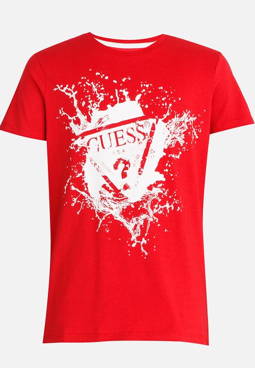 GUESS - Splatter Tee Red