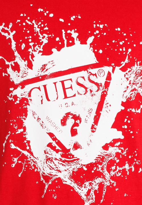 GUESS - Splatter Tee Red