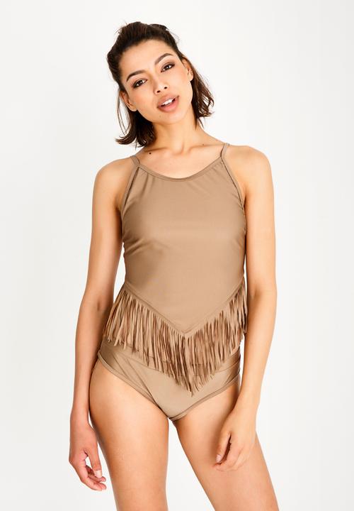 Brave Soul - Martha Tassle Tankini Set Metallic