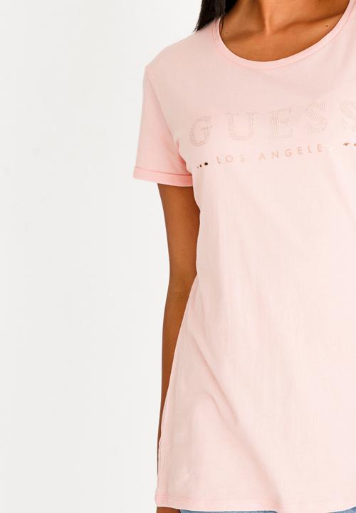 GUESS - Guess Bling Tee Pale Pink
