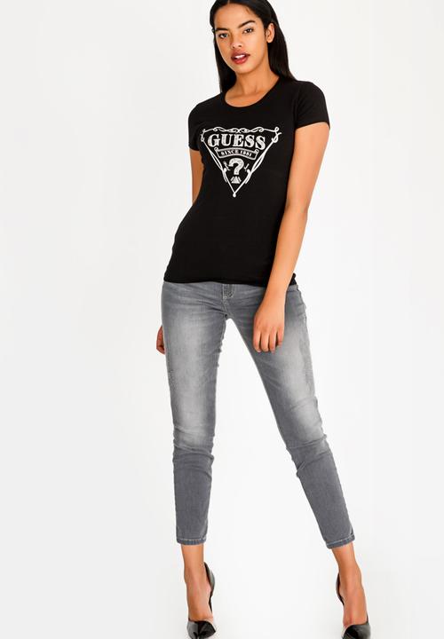 GUESS - Guess Western Logo Tee Black