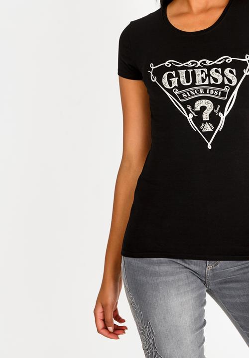 GUESS - Guess Western Logo Tee Black