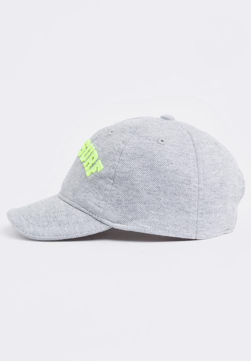 MINOTI - Baseball Pique Cap with Applique Slogan Grey