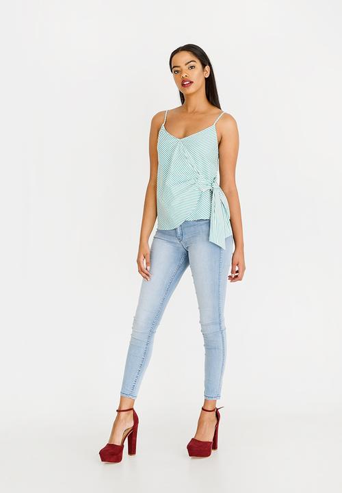 SISSY BOY - Stripe Cami Tee Green
