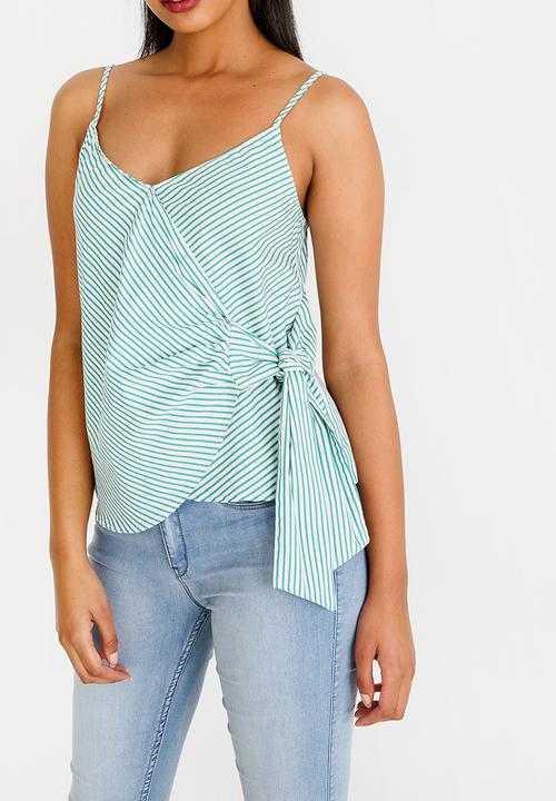 SISSY BOY - Stripe Cami Tee Green