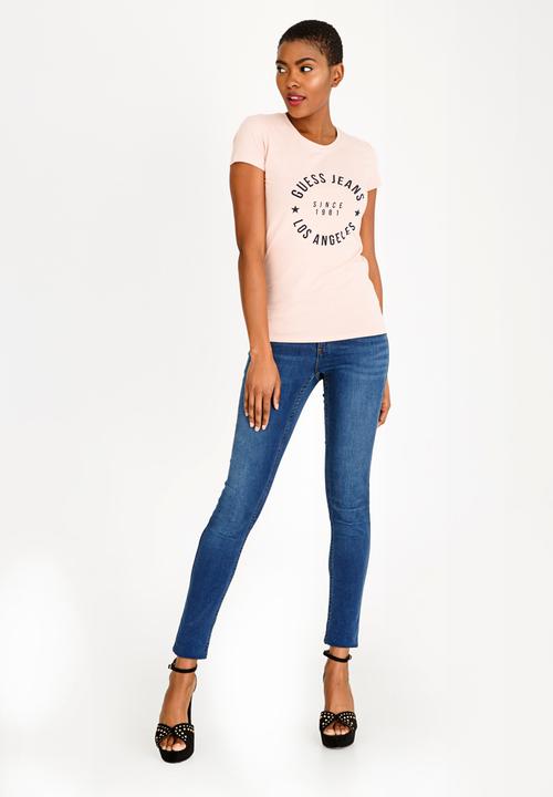 GUESS - Guess Classic Varsity Tee Pale Pink