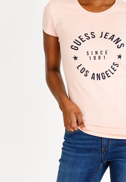 GUESS - Guess Classic Varsity Tee Pale Pink