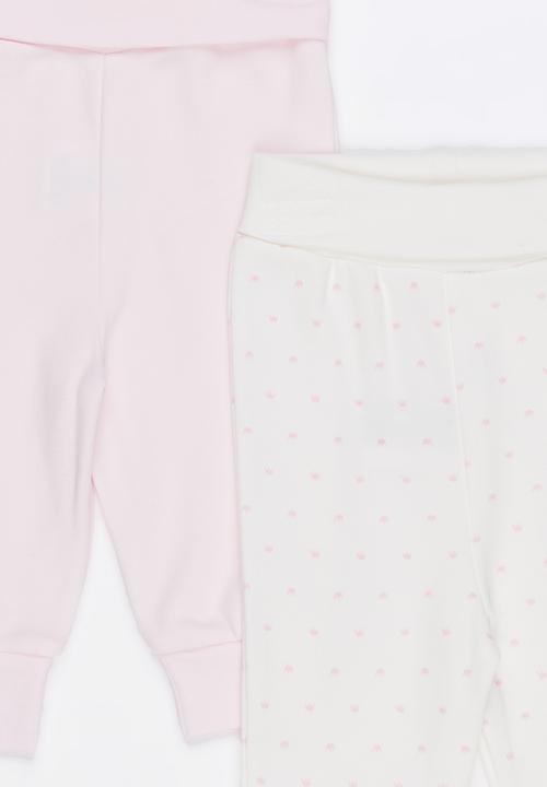 Baby Corner - Printed 2 Pack Pants Mid Pink